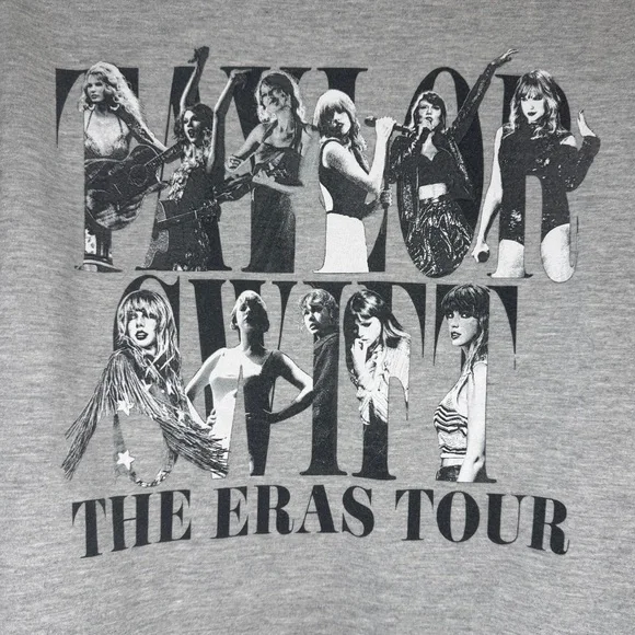Taylor Swift The Eras Tour Sweatshirt Size Large Grey - Picture 3 of 4